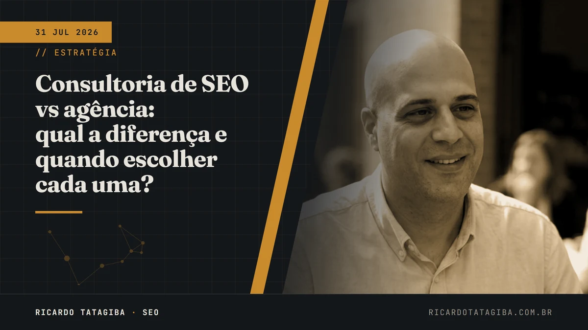 Consultoria de SEO vs agência: qual a diferença e quando escolher cada uma?