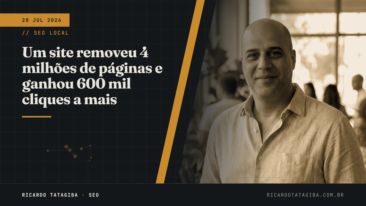 Um site removeu 4 milhões de páginas e ganhou 600 mil cliques a mais